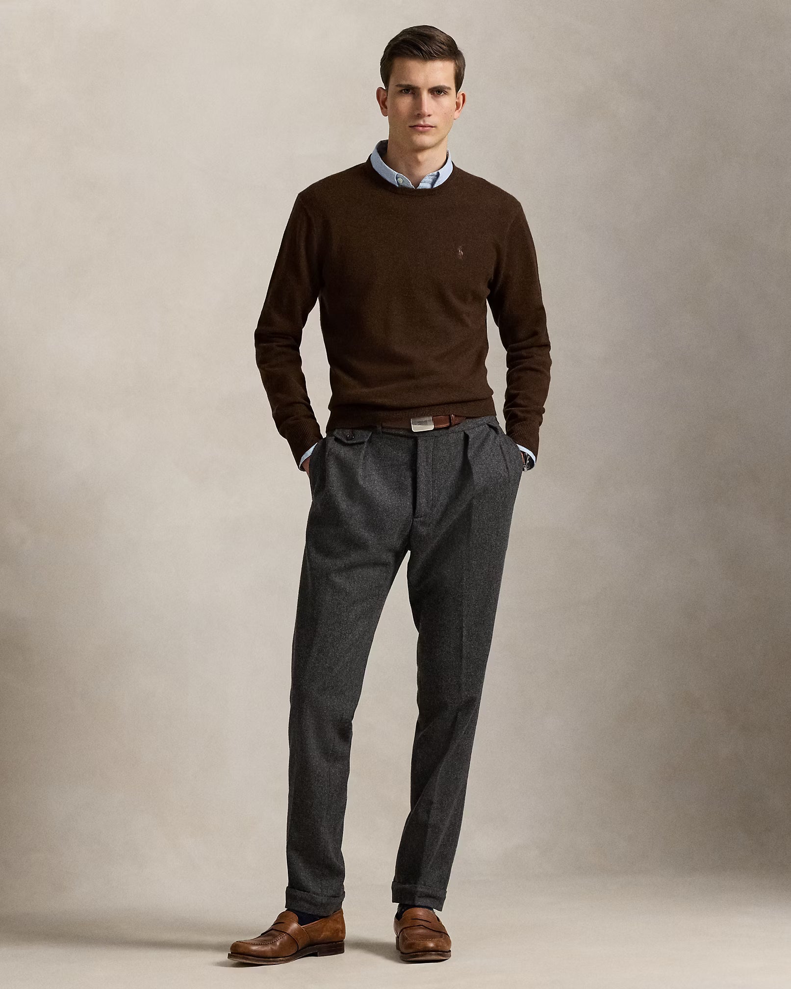 Jersey de lana con cuello redondo