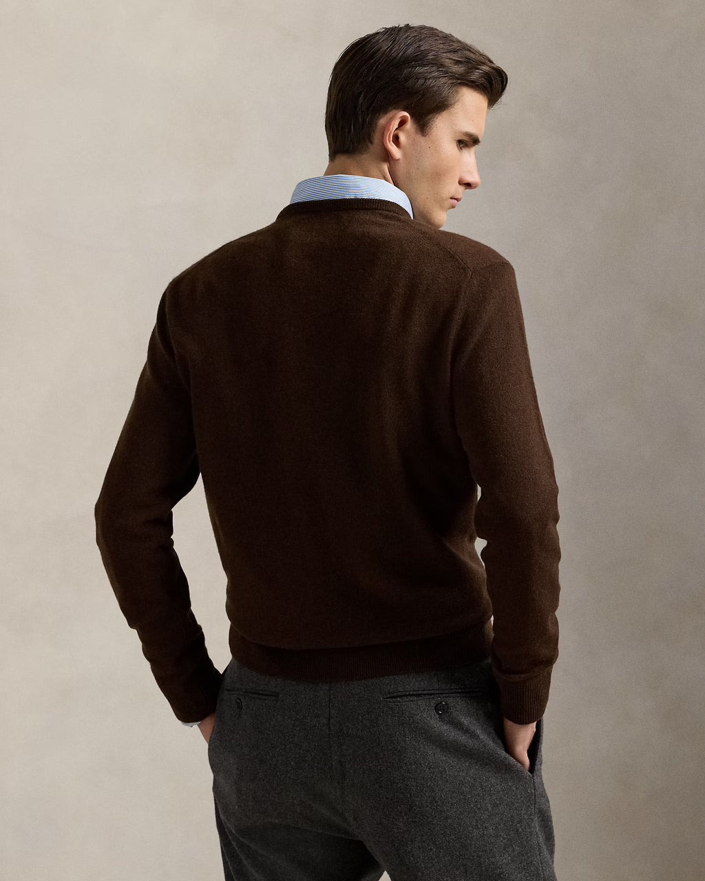 Jersey de lana con cuello redondo