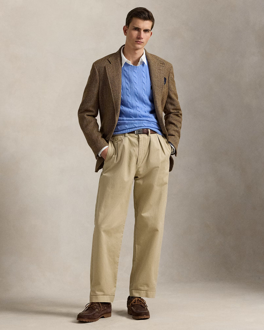 Jersey de lana y cachemira tejido con cable