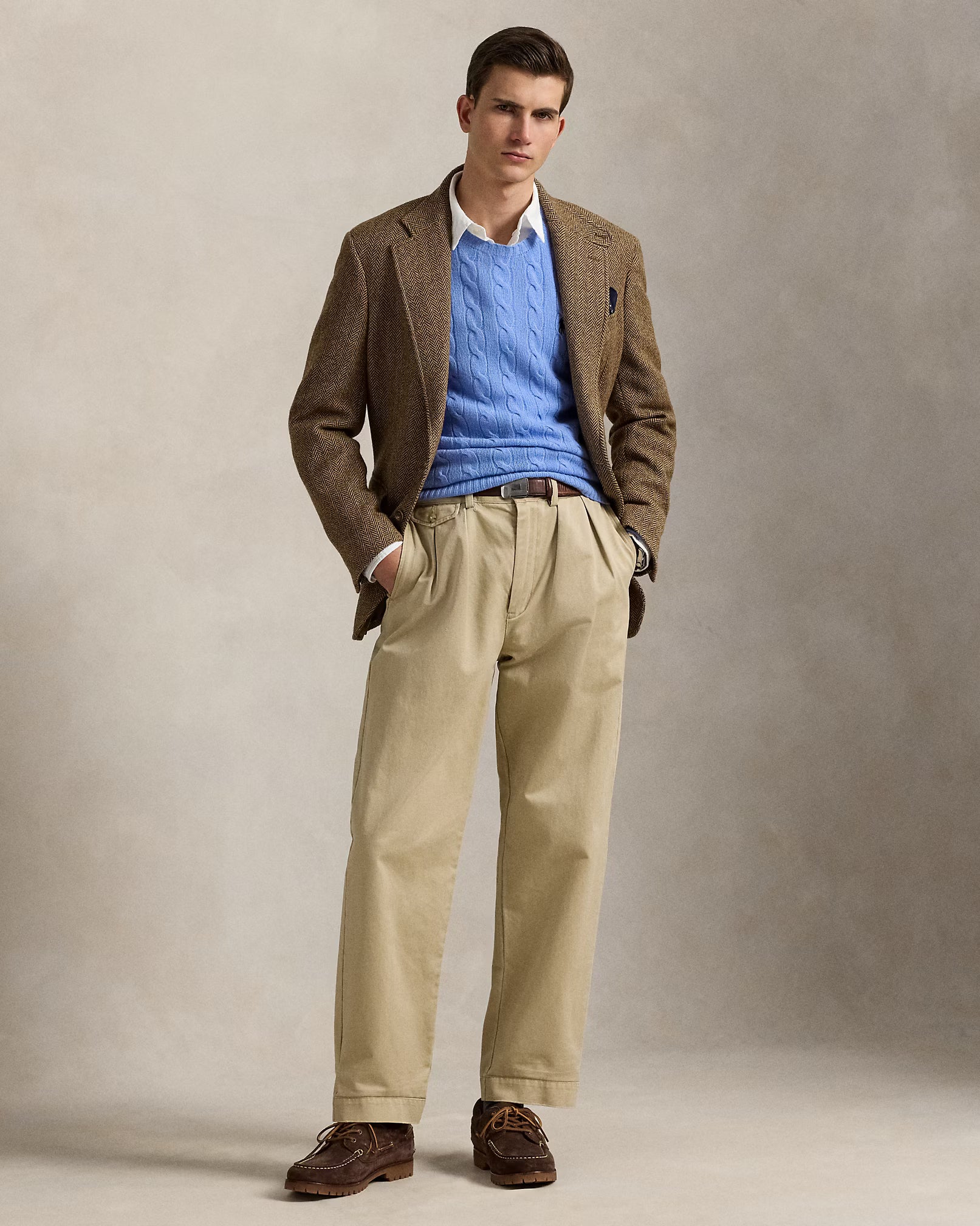 Jersey de lana y cachemira tejido con cable