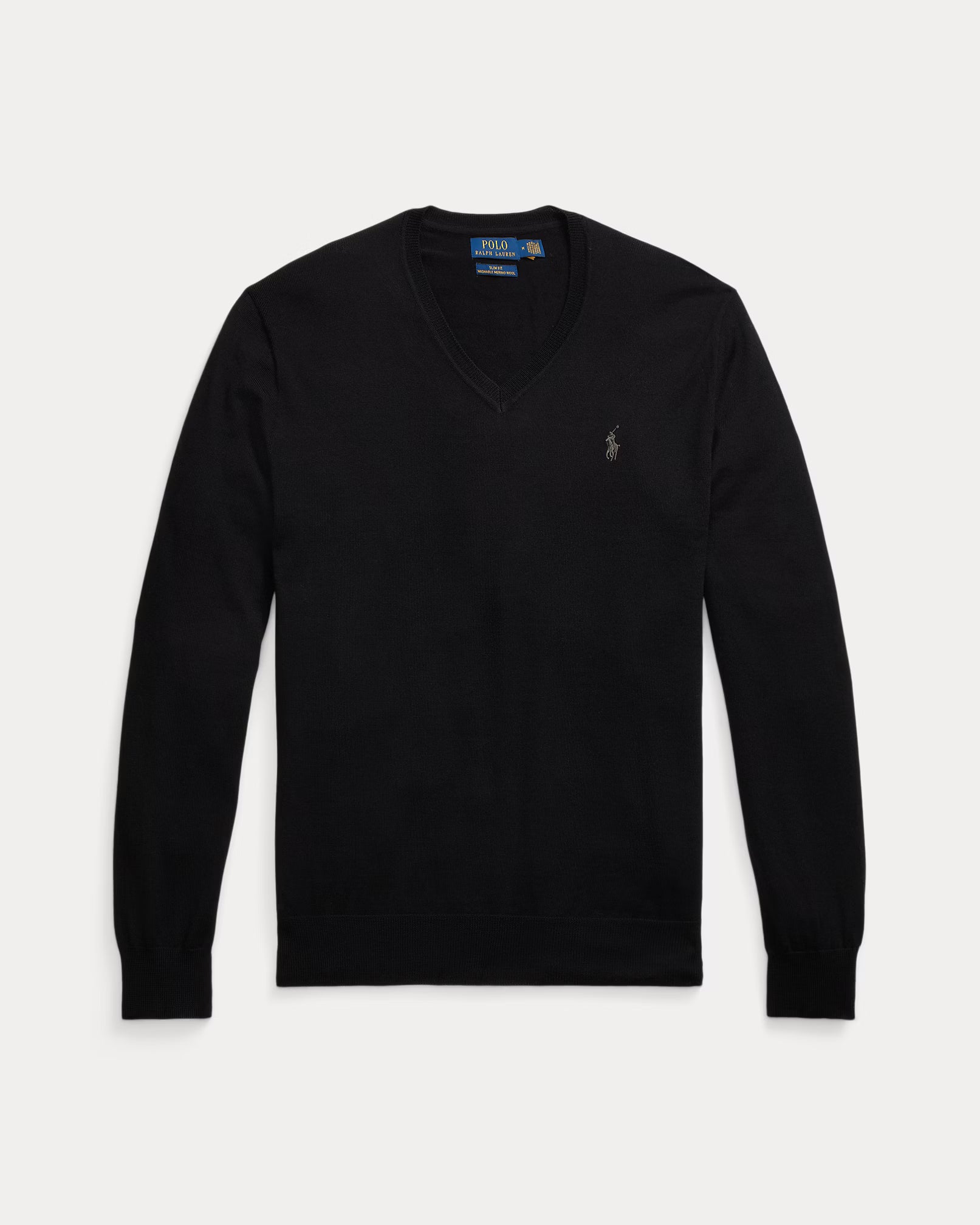 Jersey de lana lavable, corte ajustado y cuello en V