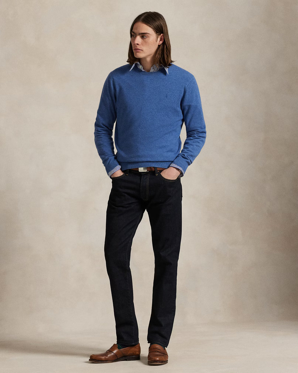 Jersey de lana con cuello redondo