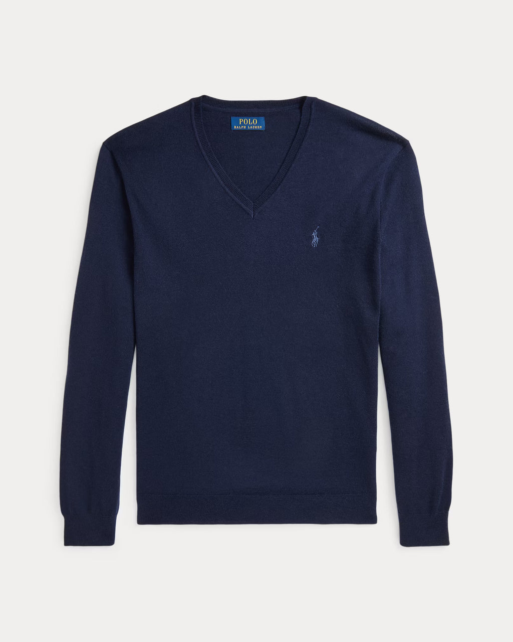 Jersey de lana lavable, corte ajustado y cuello en V