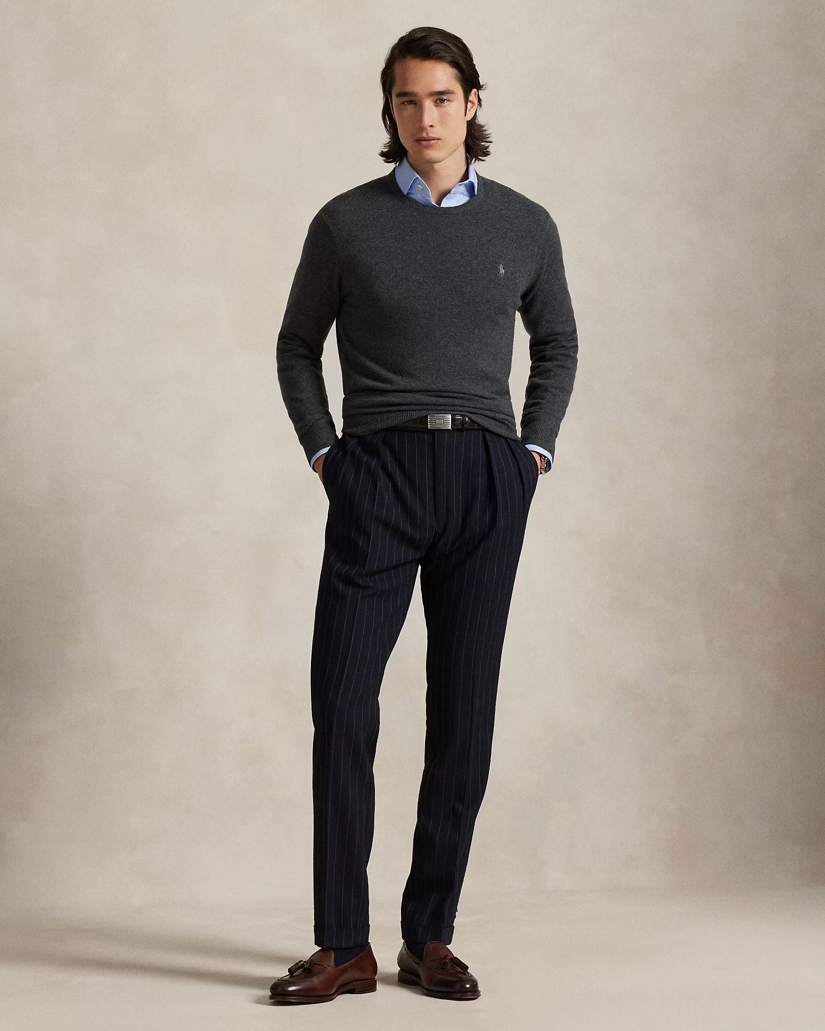 Jersey de lana con cuello redondo