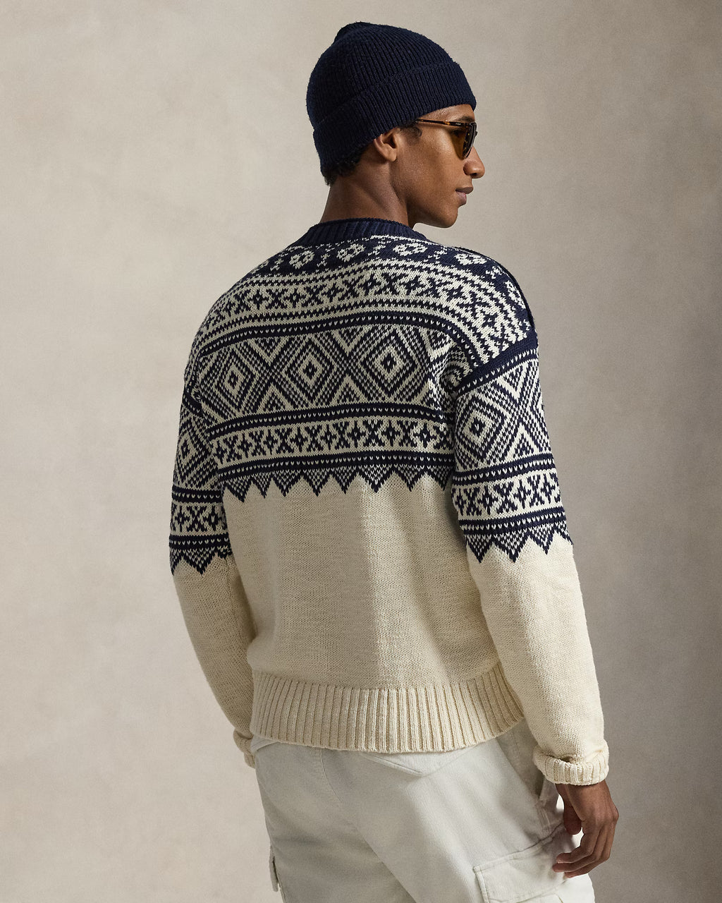 Jersey de algodón y cachemira con estampado