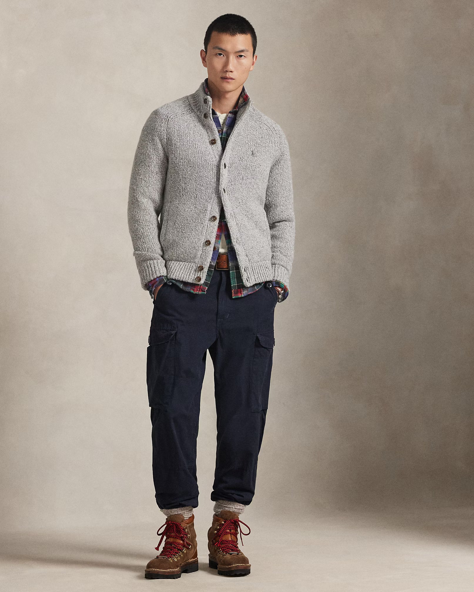 Chaleco de mezcla de lana con cuello alto