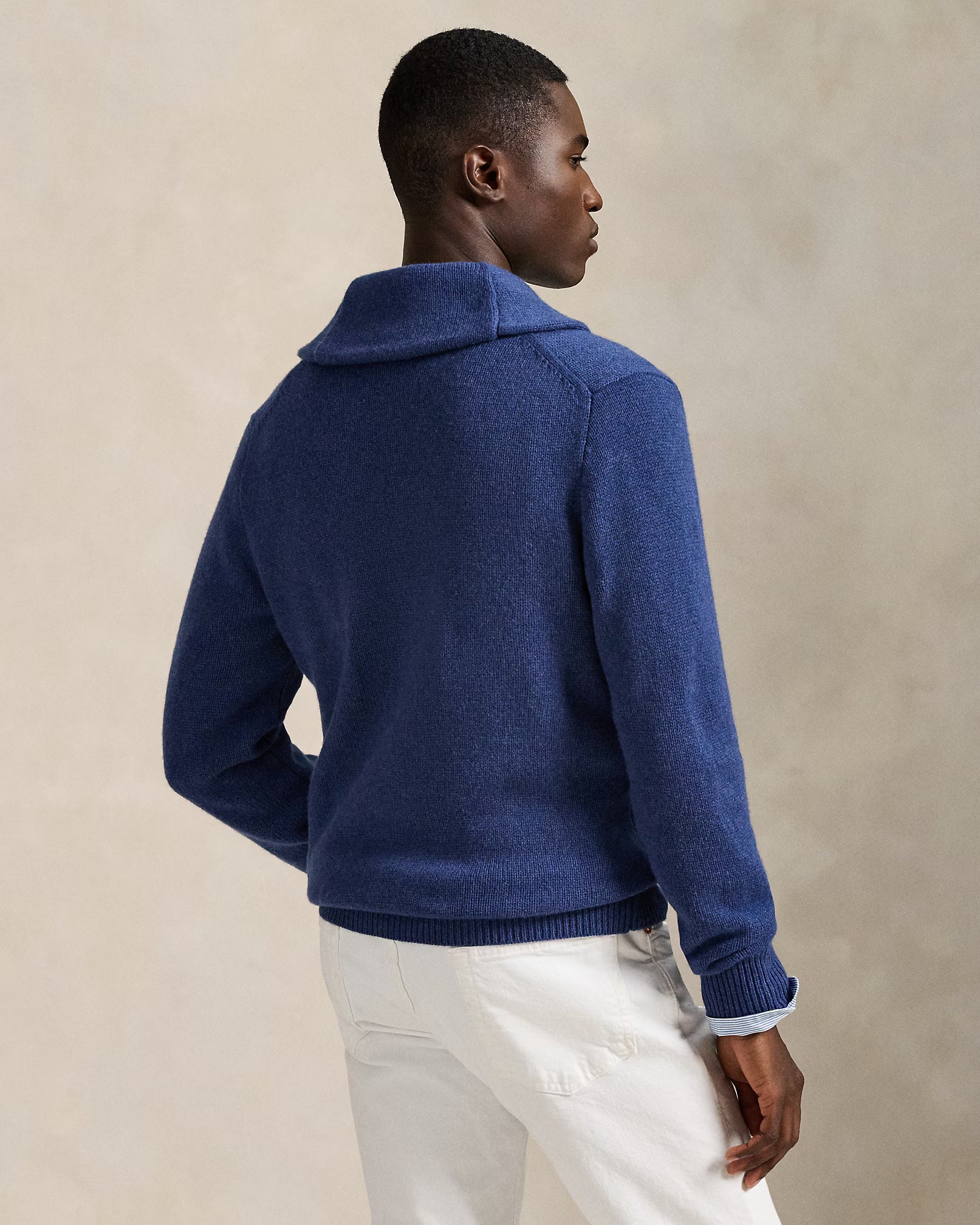 Chaleco de lana y cachemira con cuello chal