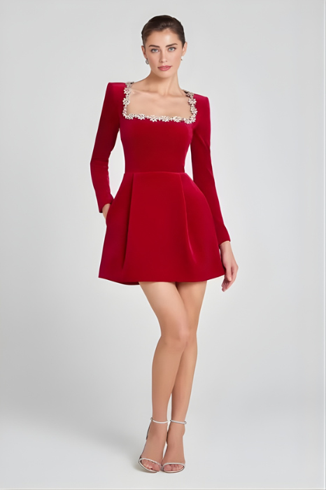 Witkaé™ | Vera Velour Mini Dress
