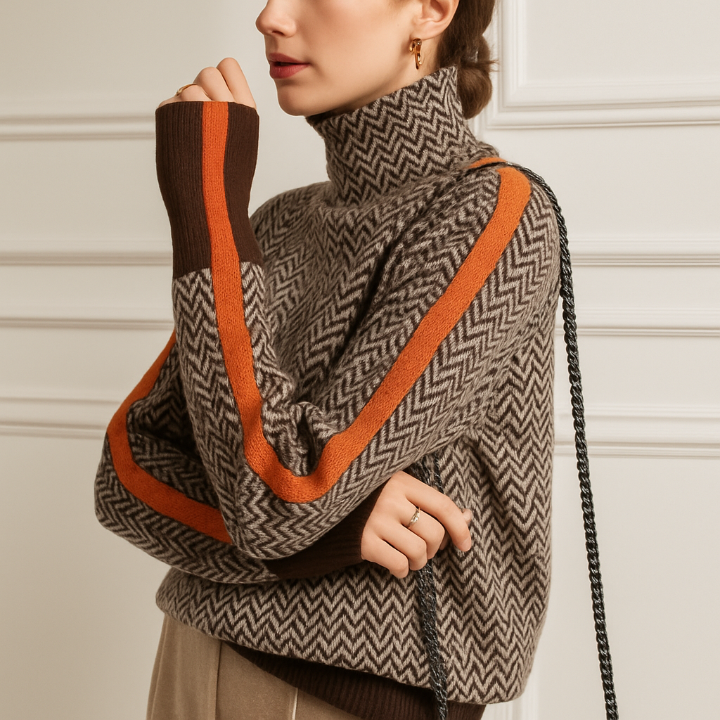 Sikora ™ | Sweter z kontrastem